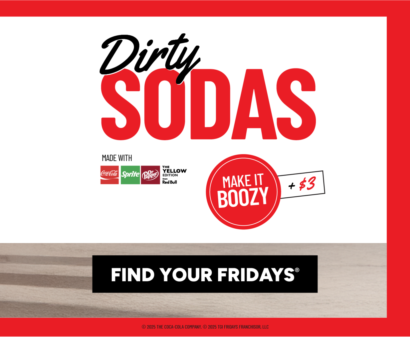 Dirty Sodas Have Now Arrived at TGI Fridays